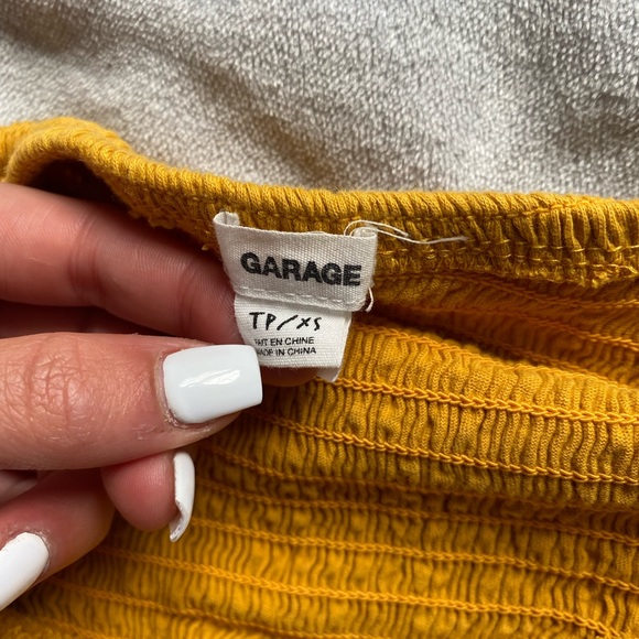Garage yellow ribbed extra small xs tube top 💛 - Picture 2 of 2